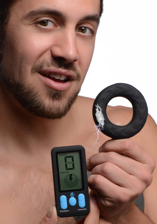 E-Stim Pro Silicone Vibrating Cock Ring - 1.5 Inch