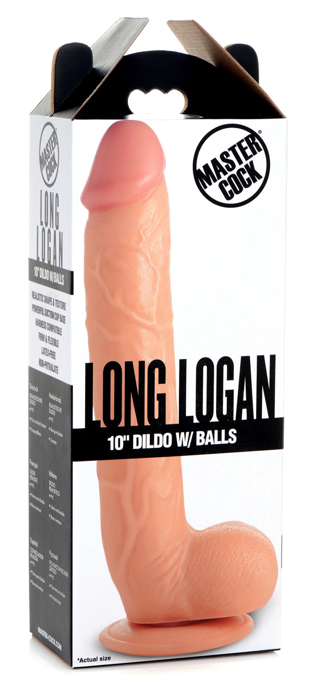 Long Logan 10 Inch Dildo with Balls -