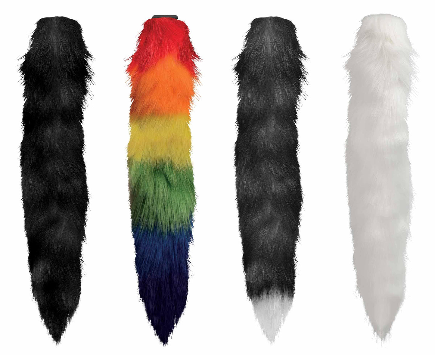 Interchangeable  and White Fox Tail