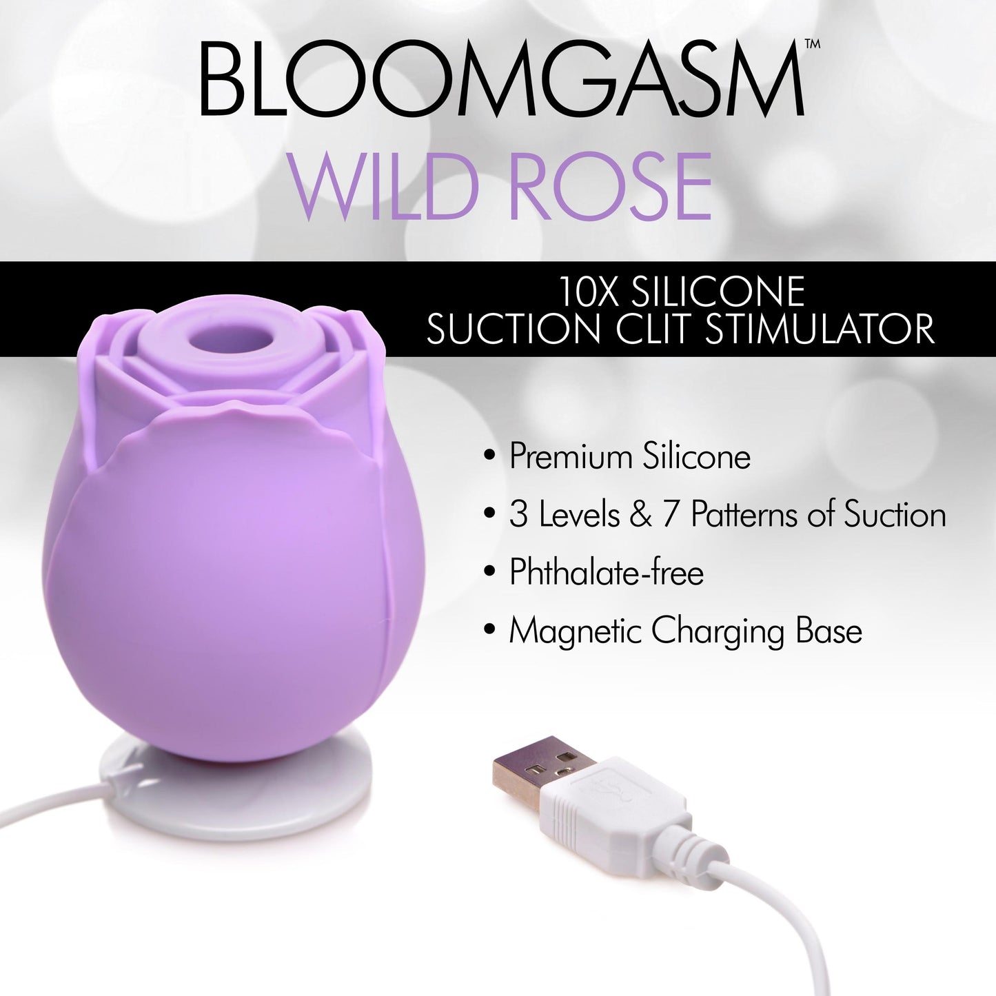 Bloomgasm Wild Rose 10X Suction Clit Stimulator -