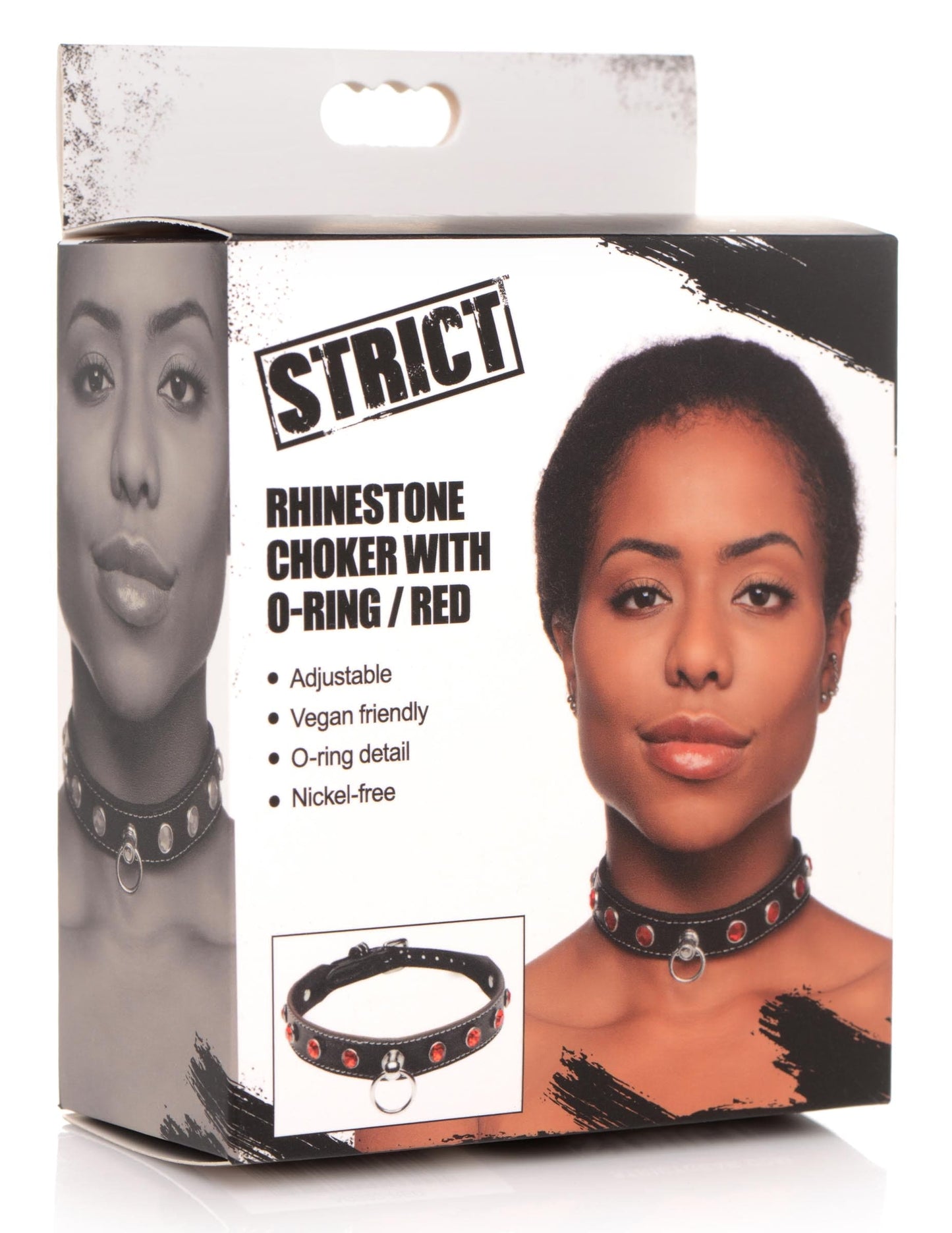 Rhinestone Choker with O-Ring -