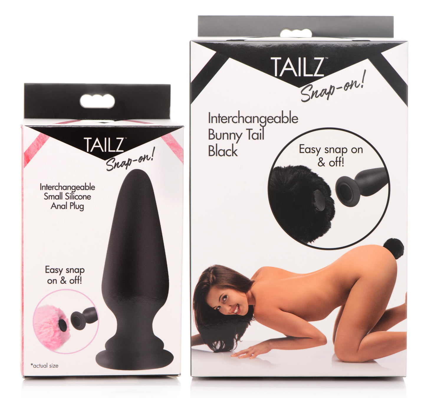 Small Anal Plug with Interchangeable Bunny Tail -