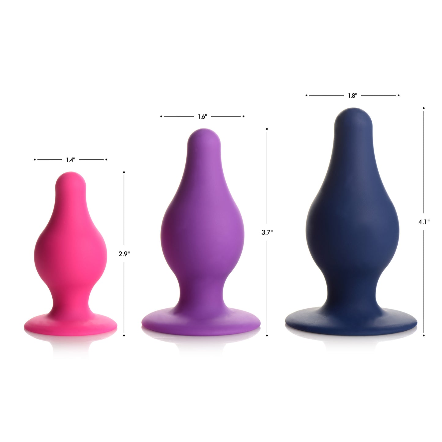 Squeezable Tapered Large Anal Plug -