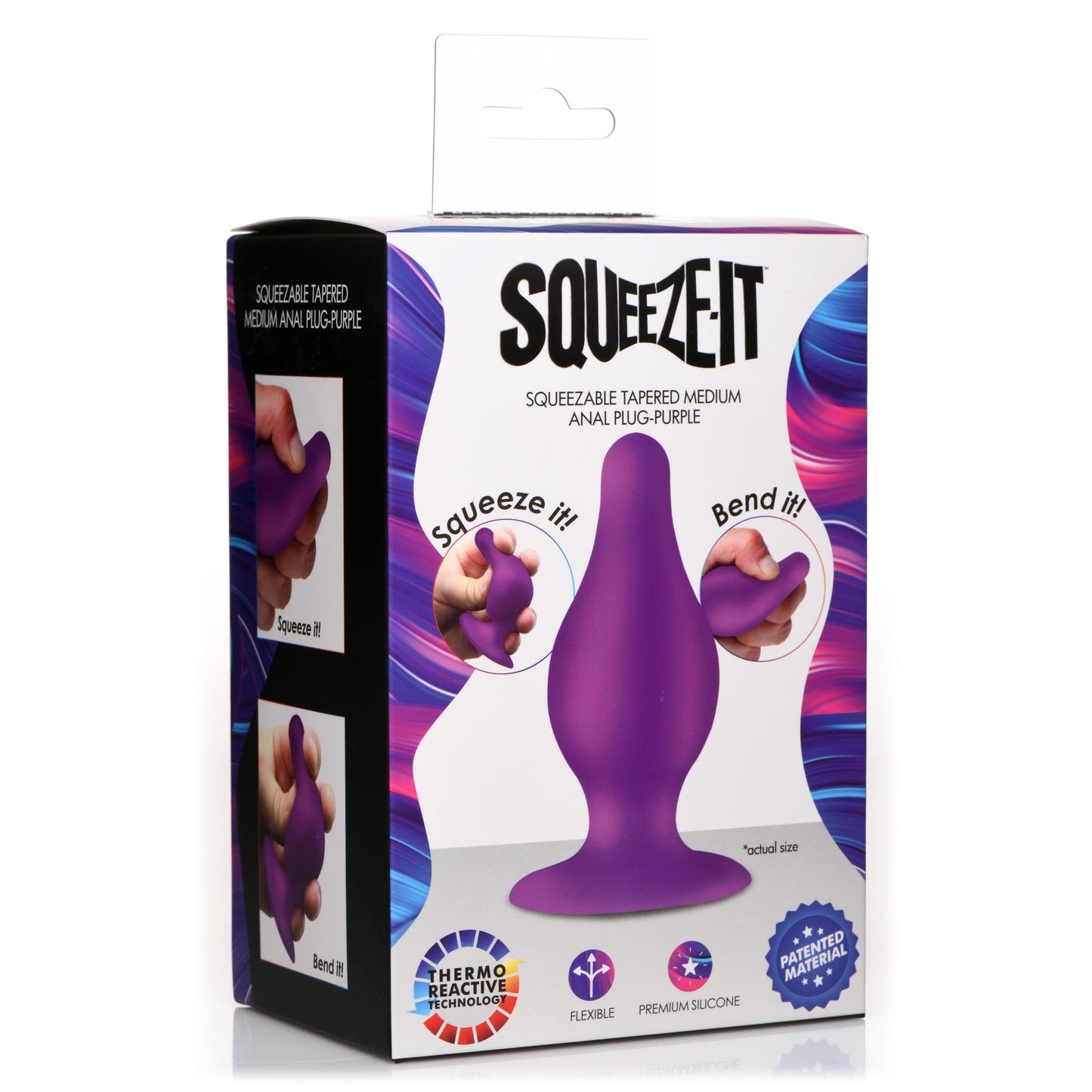 Squeezable Tapered Large Anal Plug -