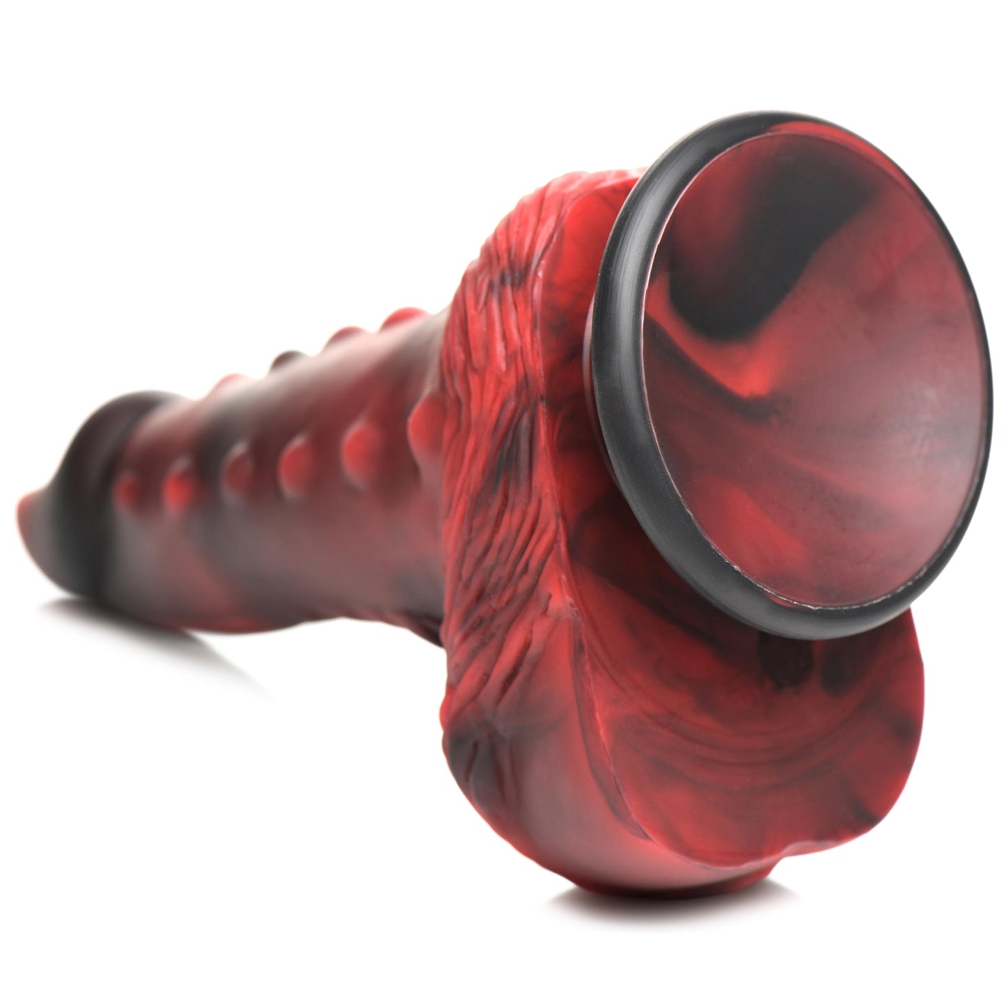 Lava Demon Nubbed Silicone Dildo