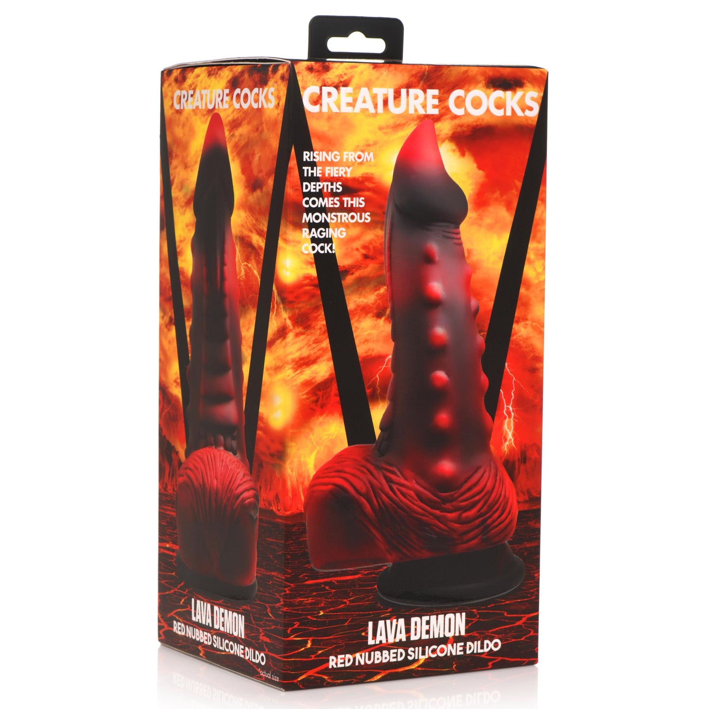 Lava Demon Nubbed Silicone Dildo