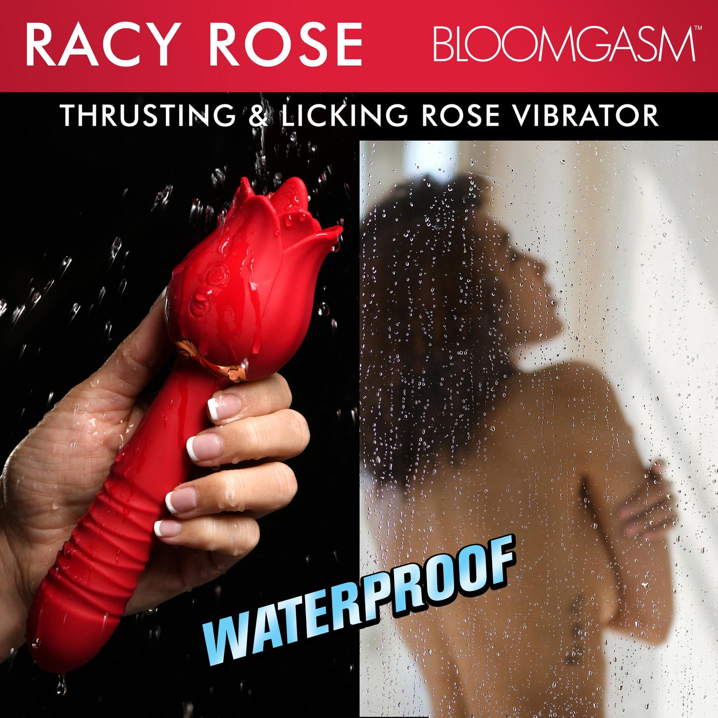 Racy Rose Thrusting and Licking Rose Vibrator