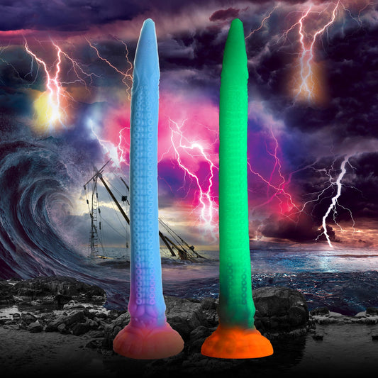 Makara Glow-in-the-Dark Silicone Snake Dildo