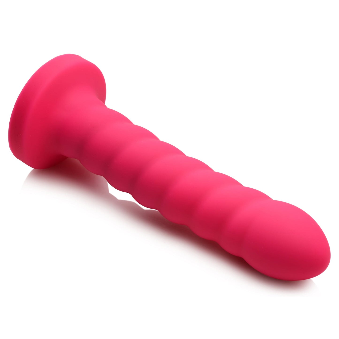 21X Soft Swirl Silicone Rechargeable Vibrator with Control - Magenta