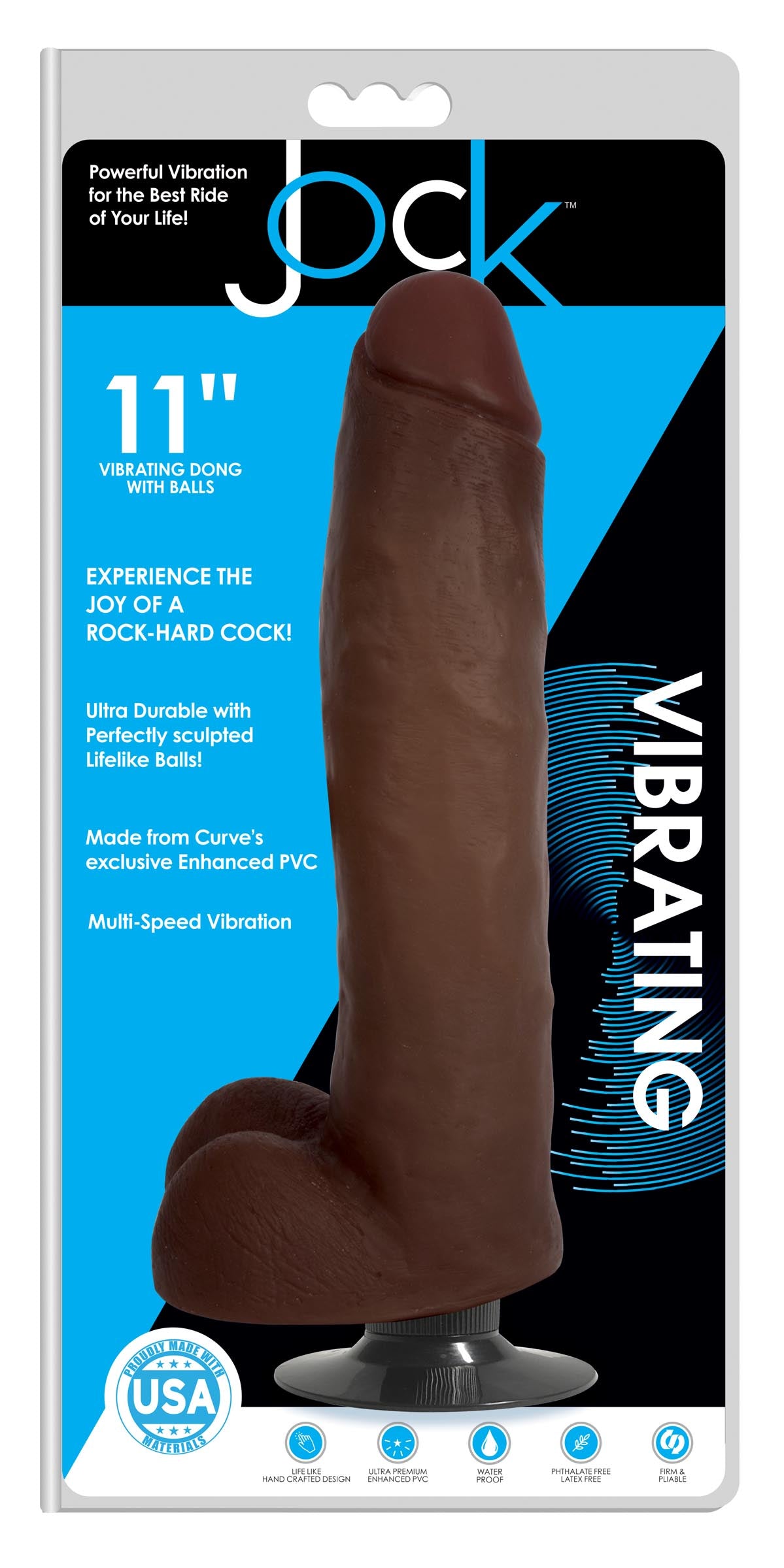 Jock Light Vibrating Dildo - 6 Inch