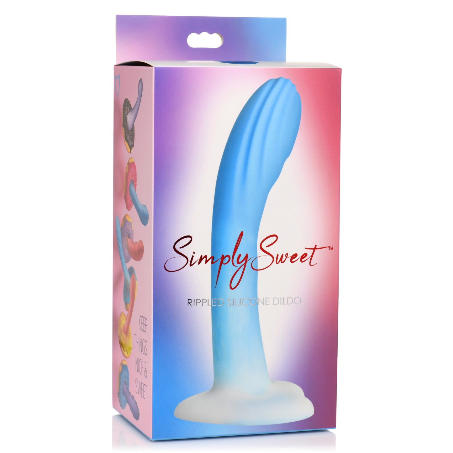 Rippled Silicone  and White Dildo