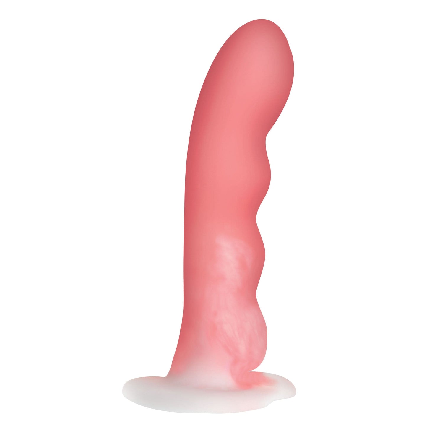 Wavy Silicone  and White Dildo