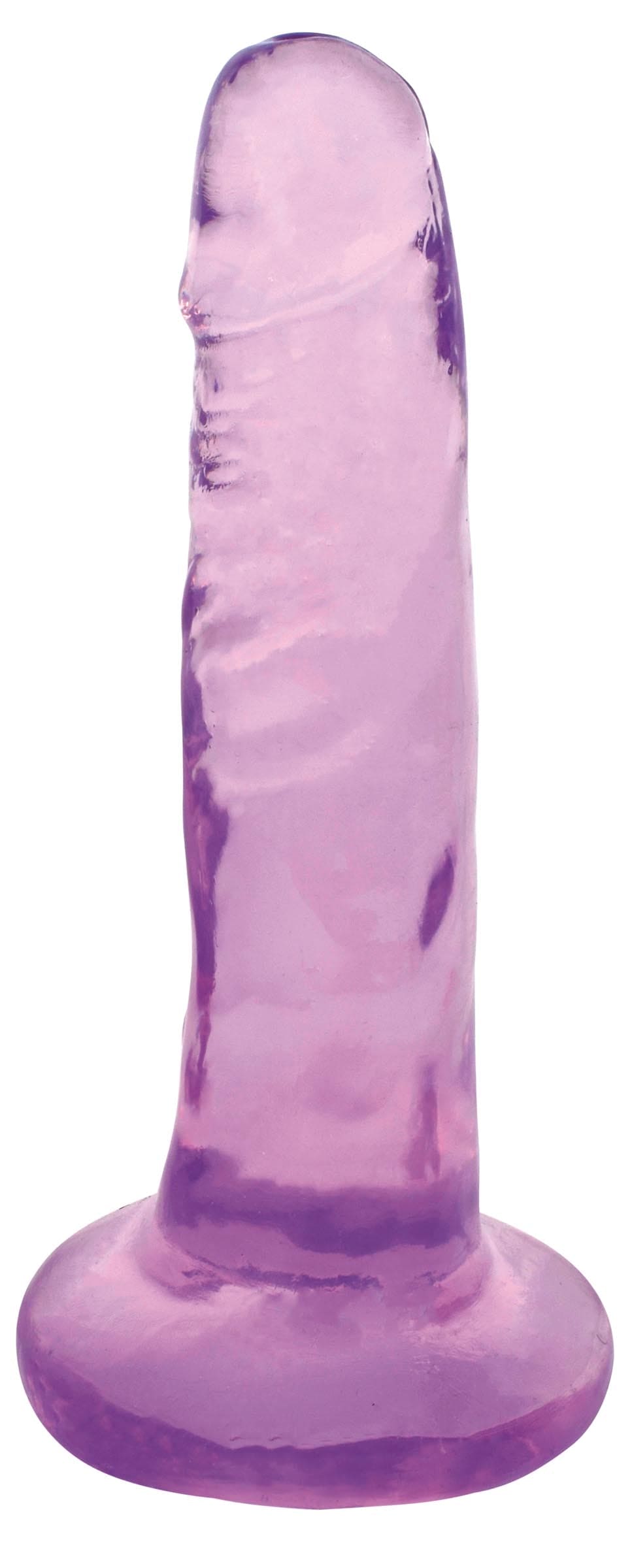 6 Inch Slim Stick with Balls Grape Ice Dildo