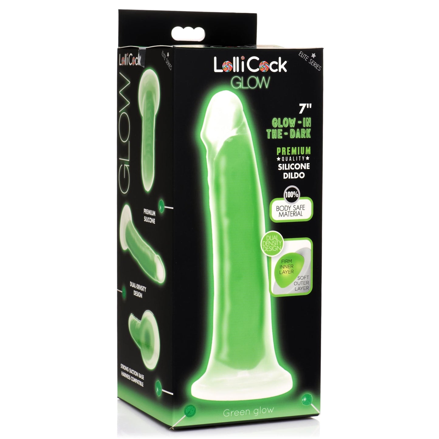 7 Inch Glow-in-the-Dark Silicone Dildo -