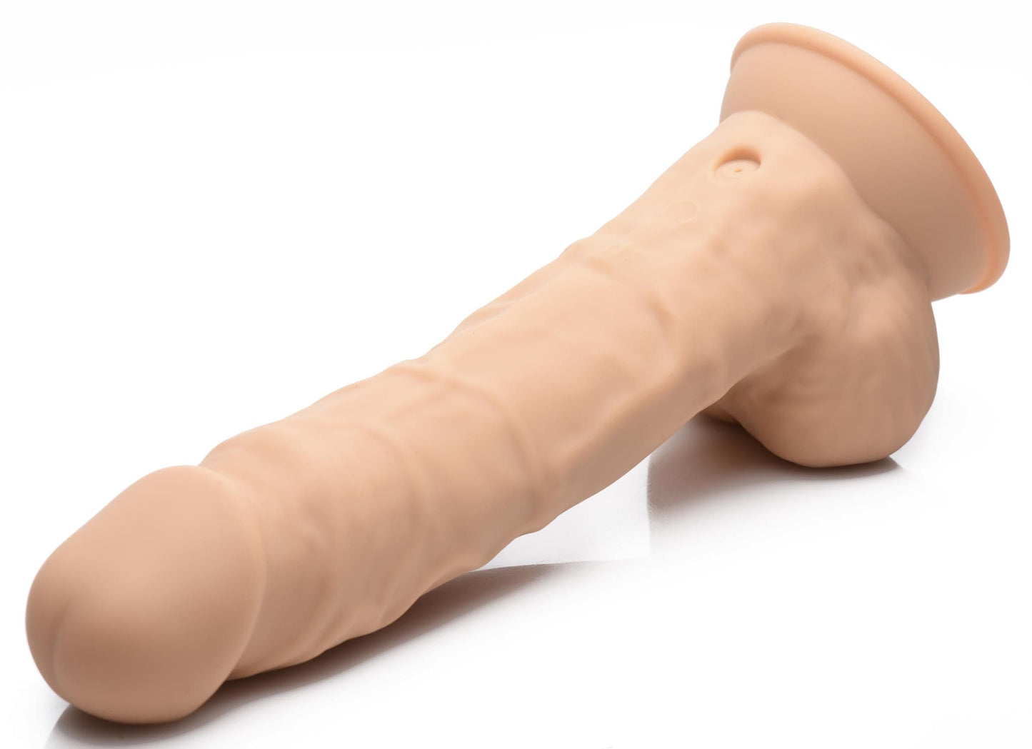 8 Inch Silexpan Hypoallergenic Silicone Vibrating Dildo - Light