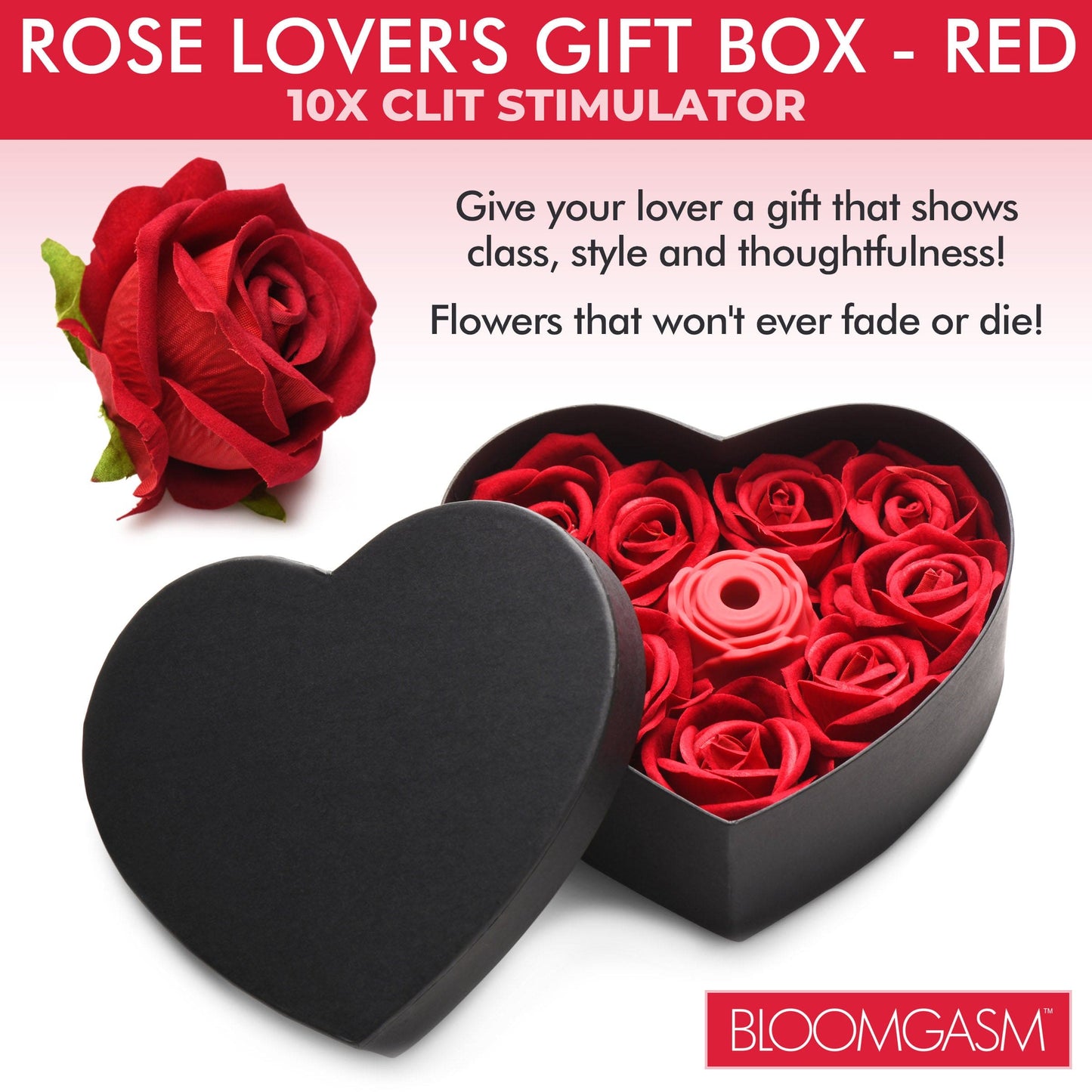 The Rose Lover's Gift Box 10X Clit Suction Rose -