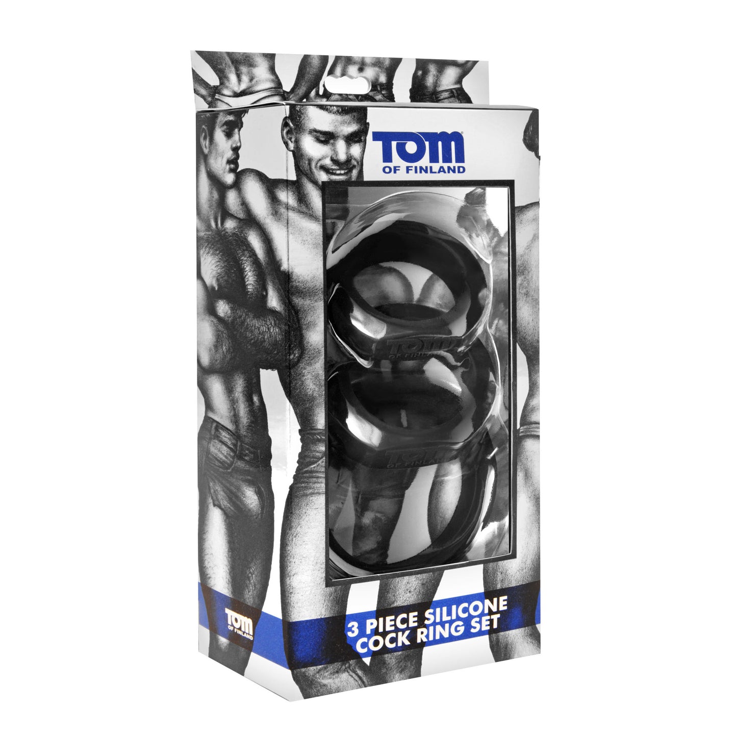 Tom of Finland 3 Piece Silicone Cock Ring Set -