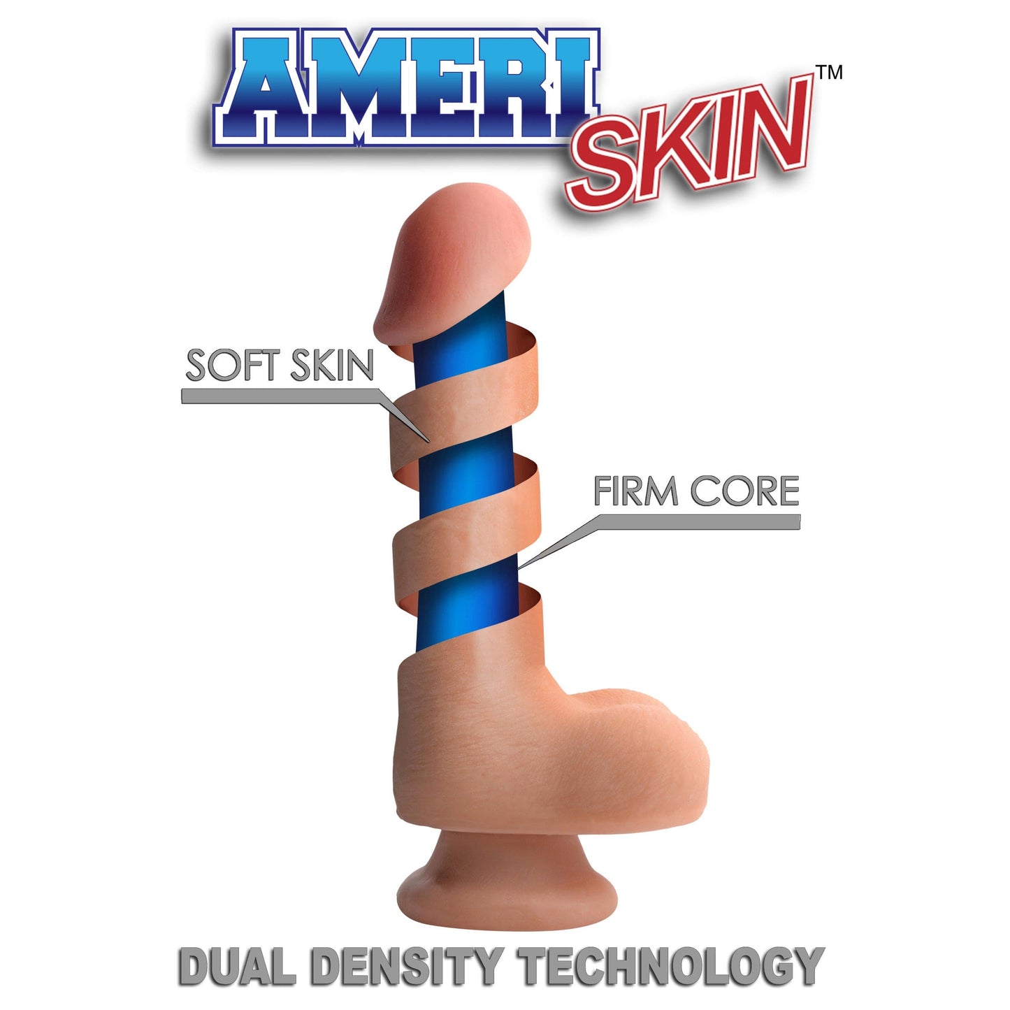 13 Inch Ultra Real Dual Layer Suction Cup Dildo without Balls